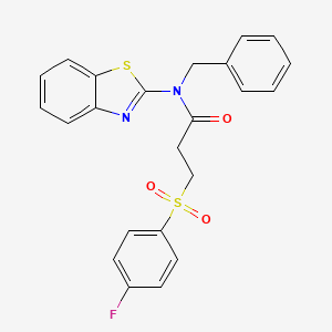 N-(benzo[d]thiazol-2-yl)-N-benzyl-3-((4-fluorophenyl)sulfonyl)propanamide
