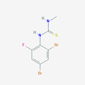 molecular formula C8H7Br2FN2S B2892648 N-(2,4-Dibromo-6-fluorophenyl)-N'-methylthiourea CAS No. 894211-42-8