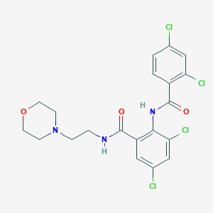 molecular formula C20H19Cl4N3O3 B289265 3,5-dichloro-2-[(2,4-dichlorobenzoyl)amino]-N-[2-(4-morpholinyl)ethyl]benzamide 