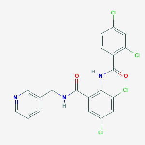 molecular formula C20H13Cl4N3O2 B289266 3,5-dichloro-2-[(2,4-dichlorobenzoyl)amino]-N-(3-pyridinylmethyl)benzamide 