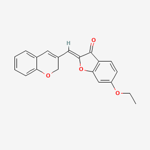 molecular formula C20H16O4 B2892666 (Z)-2-((2H-chromen-3-yl)methylene)-6-ethoxybenzofuran-3(2H)-one CAS No. 859661-17-9