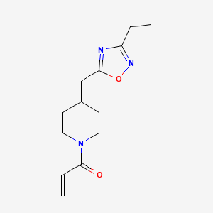 1-[4-[(3-Ethyl-1,2,4-oxadiazol-5-yl)methyl]piperidin-1-yl]prop-2-en-1-one