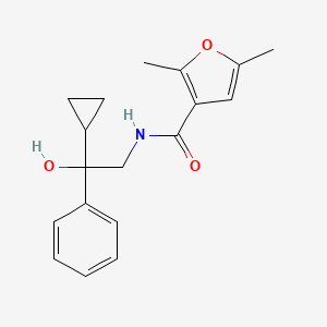 molecular formula C18H21NO3 B2892672 N-(2-cyclopropyl-2-hydroxy-2-phenylethyl)-2,5-dimethylfuran-3-carboxamide CAS No. 1421465-67-9