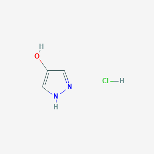 molecular formula C3H5ClN2O B2892673 1H-吡唑-4-醇盐酸盐 CAS No. 1803591-08-3