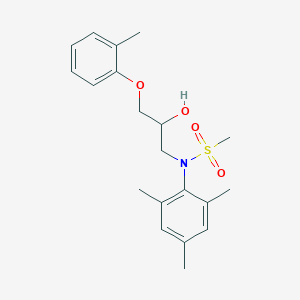 molecular formula C20H27NO4S B2892674 N-(2-hydroxy-3-(o-tolyloxy)propyl)-N-mesitylmethanesulfonamide CAS No. 1040643-76-2