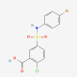 molecular formula C13H9BrClNO4S B2892680 5-(4-Bromo-phenylsulfamoyl)-2-chloro-benzoic acid CAS No. 306764-81-8