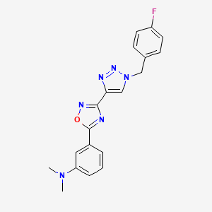 (3-{3-[1-(4-fluorobenzyl)-1H-1,2,3-triazol-4-yl]-1,2,4-oxadiazol-5-yl}phenyl)dimethylamine