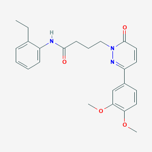 molecular formula C24H27N3O4 B2892684 4-(3-(3,4-dimethoxyphenyl)-6-oxopyridazin-1(6H)-yl)-N-(2-ethylphenyl)butanamide CAS No. 953187-70-7