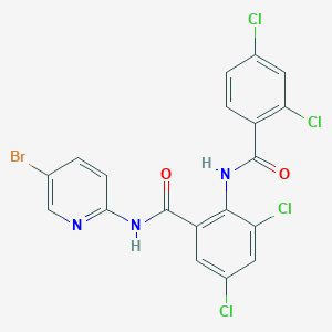 molecular formula C19H10BrCl4N3O2 B289269 N-(5-bromo-2-pyridinyl)-3,5-dichloro-2-[(2,4-dichlorobenzoyl)amino]benzamide 