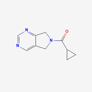 molecular formula C10H11N3O B2892692 环丙基(5H-吡咯并[3,4-d]嘧啶-6(7H)-基)甲酮 CAS No. 1448046-72-7