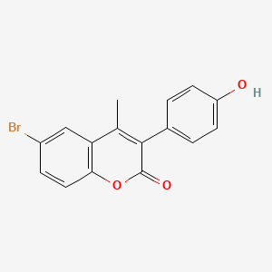 molecular formula C16H11BrO3 B2892698 6-Bromo-3-(4-hydroxyphenyl)-4-methylchromen-2-one CAS No. 331821-21-7