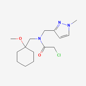 2-Chloro-N-[(1-methoxycyclohexyl)methyl]-N-[(1-methylpyrazol-3-yl)methyl]acetamide