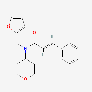 molecular formula C19H21NO3 B2892707 N-(furan-2-ylmethyl)-N-(tetrahydro-2H-pyran-4-yl)cinnamamide CAS No. 1448139-99-8
