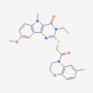 1-{4-[(4-bromobenzoyl)amino]phenyl}-N-cyclopropyl-2-oxo-1,2-dihydropyridine-3-carboxamide