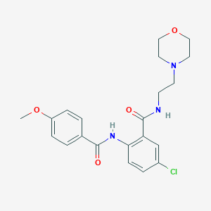 molecular formula C21H24ClN3O4 B289271 5-chloro-2-[(4-methoxybenzoyl)amino]-N-[2-(4-morpholinyl)ethyl]benzamide 