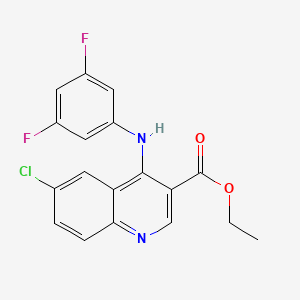 molecular formula C18H13ClF2N2O2 B2892710 6-氯-4-(3,5-二氟苯胺)-3-喹啉甲酸乙酯 CAS No. 955335-37-2