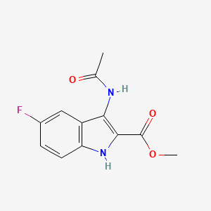 molecular formula C12H11FN2O3 B2892717 methyl 3-acetamido-5-fluoro-1H-indole-2-carboxylate CAS No. 840456-13-5