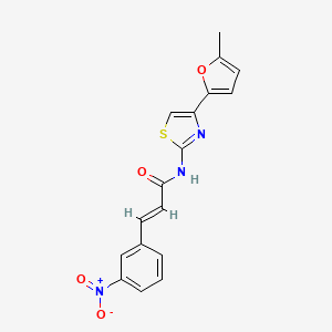(E)-N-(4-(5-methylfuran-2-yl)thiazol-2-yl)-3-(3-nitrophenyl)acrylamide