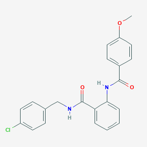 molecular formula C22H19ClN2O3 B289273 N-(4-chlorobenzyl)-2-[(4-methoxybenzoyl)amino]benzamide 