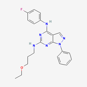 N6-(3-ethoxypropyl)-N4-(4-fluorophenyl)-1-phenyl-1H-pyrazolo[3,4-d]pyrimidine-4,6-diamine