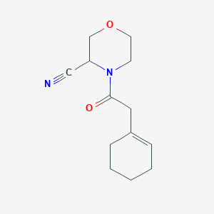 molecular formula C13H18N2O2 B2892735 4-[2-(环己烯-1-基)乙酰基]吗啉-3-腈 CAS No. 1436221-85-0