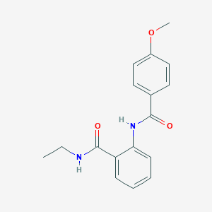 molecular formula C17H18N2O3 B289274 N-ethyl-2-[(4-methoxybenzoyl)amino]benzamide 