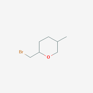 molecular formula C7H13BrO B2892742 2-(Bromomethyl)-5-methyloxane CAS No. 2167379-94-2