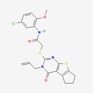 2-((3-allyl-4-oxo-4,5,6,7-tetrahydro-3H-cyclopenta[4,5]thieno[2,3-d]pyrimidin-2-yl)thio)-N-(5-chloro-2-methoxyphenyl)acetamide