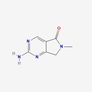 molecular formula C7H8N4O B2892746 2-Amino-6-methyl-6,7-dihydro-5H-pyrrolo[3,4-d]pyrimidin-5-one CAS No. 1092281-08-7