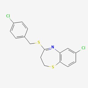 7-Chloro-4-[(4-chlorobenzyl)sulfanyl]-2,3-dihydro-1,5-benzothiazepine