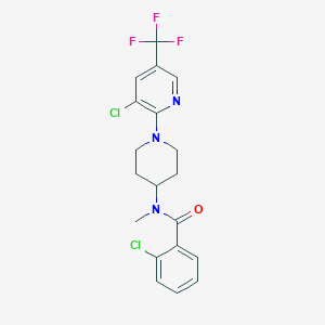2-chloro-N-{1-[3-chloro-5-(trifluoromethyl)pyridin-2-yl]piperidin-4-yl}-N-methylbenzamide