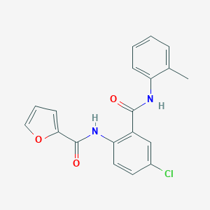 molecular formula C19H15ClN2O3 B289276 N-[4-chloro-2-(2-toluidinocarbonyl)phenyl]-2-furamide 