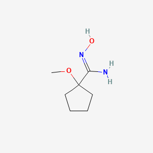 molecular formula C7H14N2O2 B2892764 N'-hydroxy-1-methoxycyclopentane-1-carboximidamide CAS No. 1567534-10-4