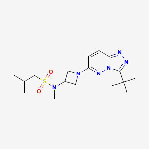 molecular formula C17H28N6O2S B2892769 N-(1-(3-(tert-butyl)-[1,2,4]triazolo[4,3-b]pyridazin-6-yl)azetidin-3-yl)-N,2-dimethylpropane-1-sulfonamide CAS No. 2320178-75-2