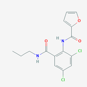 molecular formula C15H14Cl2N2O3 B289277 N-{2,4-dichloro-6-[(propylamino)carbonyl]phenyl}-2-furamide 