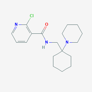 2-chloro-N-{[1-(piperidin-1-yl)cyclohexyl]methyl}pyridine-3-carboxamide