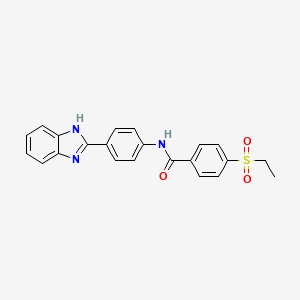 molecular formula C22H19N3O3S B2892788 N-[4-(1H-benzimidazol-2-yl)phenyl]-4-ethylsulfonylbenzamide CAS No. 941891-42-5