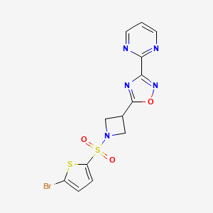 5-(1-((5-Bromothiophen-2-yl)sulfonyl)azetidin-3-yl)-3-(pyrimidin-2-yl)-1,2,4-oxadiazole