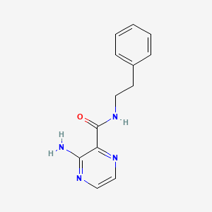 molecular formula C13H14N4O B2892802 3-氨基-N-苯乙基吡嗪-2-甲酰胺 CAS No. 1330425-01-8