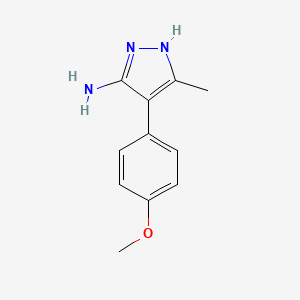 molecular formula C11H13N3O B2892805 4-(4-methoxyphenyl)-3-methyl-1H-pyrazol-5-amine CAS No. 419550-79-1