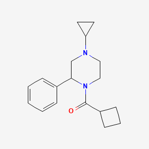molecular formula C18H24N2O B2892808 Cyclobutyl(4-cyclopropyl-2-phenylpiperazin-1-yl)methanone CAS No. 1705153-95-2