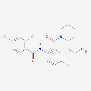 2,4-dichloro-N-(4-chloro-2-{[2-(2-hydroxyethyl)-1-piperidinyl]carbonyl}phenyl)benzamide