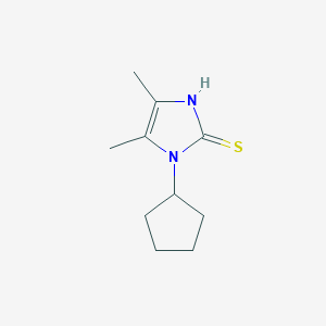 molecular formula C10H16N2S B2892813 1-cyclopentyl-4,5-dimethyl-1H-imidazole-2-thiol CAS No. 852916-57-5