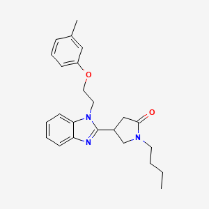 molecular formula C24H29N3O2 B2892820 1-丁基-4-{1-[2-(3-甲基苯氧基)乙基]-1H-1,3-苯并二唑-2-基}吡咯烷-2-酮 CAS No. 912914-99-9