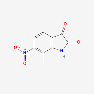 molecular formula C9H6N2O4 B2892823 7-甲基-6-硝基-1H-吲哚-2,3-二酮 CAS No. 332082-30-1