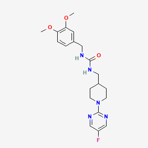 1-(3,4-Dimethoxybenzyl)-3-((1-(5-fluoropyrimidin-2-yl)piperidin-4-yl)methyl)urea