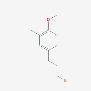 molecular formula C11H15BrO B2892827 Benzene, 4-(3-bromopropyl)-1-methoxy-2-methyl- CAS No. 92644-18-3
