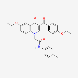 2-(6-ethoxy-3-(4-ethoxybenzoyl)-4-oxoquinolin-1(4H)-yl)-N-(p-tolyl)acetamide