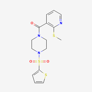 (2-Methylsulfanylpyridin-3-yl)-(4-thiophen-2-ylsulfonylpiperazin-1-yl)methanone