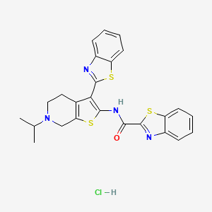 N-(3-(benzo[d]thiazol-2-yl)-6-isopropyl-4,5,6,7-tetrahydrothieno[2,3-c]pyridin-2-yl)benzo[d]thiazole-2-carboxamide hydrochloride